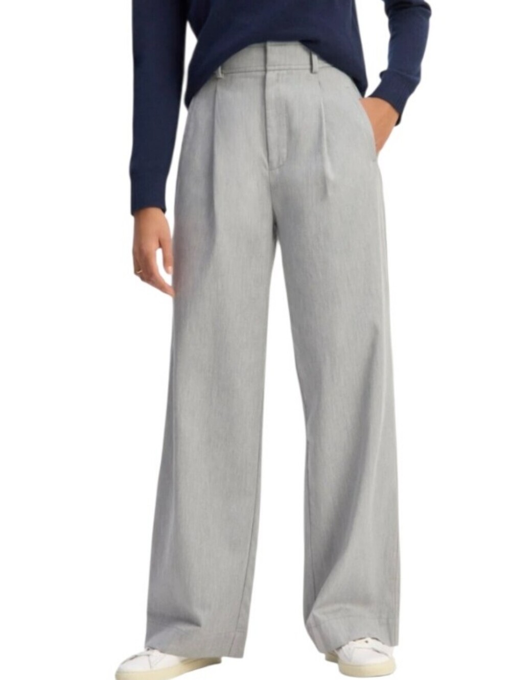 Everlane Grey Wide Leg Pleated Draper Trousers High rise
Pants
